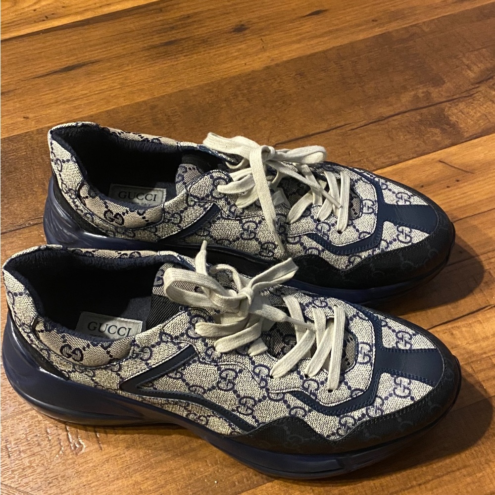 Men’s Gucci GG Rhyton 'Beige Blue Monogram'
